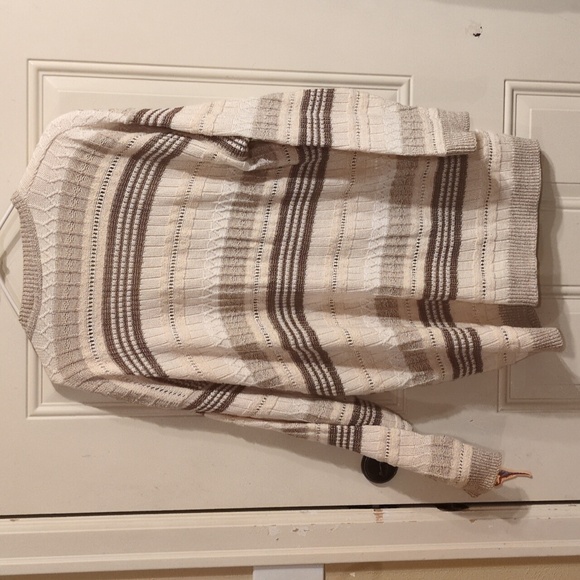 Liz Claiborne Open Weave Cardigan - Stylish Linen Blend Comfort - Picture 6 of 12